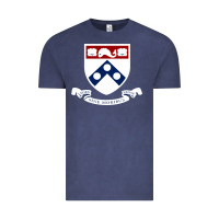 Vintage Denim upenn shield with banner Vintage Tee - linhVisuals