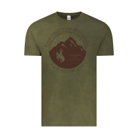 Vintage Olive university of wyoming cowboys Vintage Tee - linhVisuals