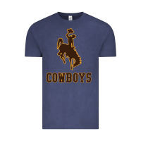Vintage Denim university of wyoming cowboys Vintage Tee - linhVisuals