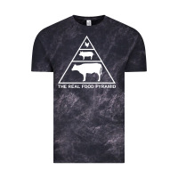 Cloud Black the real food pyramid carnivore Vintage Tee - linhVisuals
