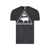 Vintage Black the real food pyramid carnivore Vintage Tee - linhVisuals
