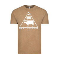 Vintage Coffee the real food pyramid carnivore Vintage Tee - linhVisuals