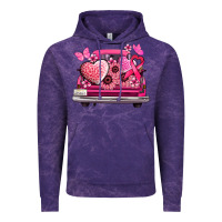 Cloud Purple cancer truck back view Vintage Hoodie - NancyCooperArtShop