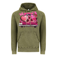 Vintage Olive cancer truck back view Vintage Hoodie - NancyCooperArtShop