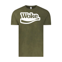 Vintage Olive Woke Vintage Tee - linhVisuals