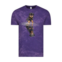 Cloud Purple rottweiler reflection t shirt funny father's day dog gifts Vintage Tee - linhVisuals