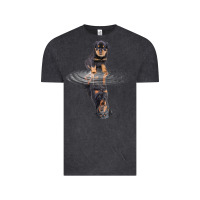 Vintage Black rottweiler reflection t shirt funny father's day dog gifts Vintage Tee - linhVisuals