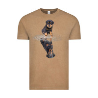 Vintage Coffee rottweiler reflection t shirt funny father's day dog gifts Vintage Tee - linhVisuals