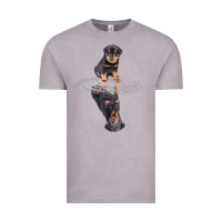 Vintage Zinc rottweiler reflection t shirt funny father's day dog gifts Vintage Tee - linhVisuals