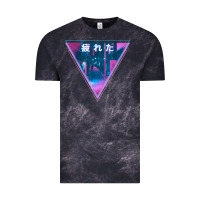 Cloud Black tired japanese otaku   abandoned city street art t shirt Vintage Tee - linhVisuals
