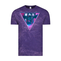 Cloud Purple tired japanese otaku   abandoned city street art t shirt Vintage Tee - linhVisuals