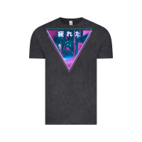 Vintage Black tired japanese otaku   abandoned city street art t shirt Vintage Tee - linhVisuals
