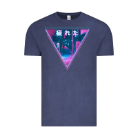 Vintage Denim tired japanese otaku   abandoned city street art t shirt Vintage Tee - linhVisuals