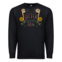 Black little sister biggest fan Premium Sweatshirt - CowhideDigitalArt