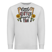 Dove Grey little sister biggest fan Premium Sweatshirt - CowhideDigitalArt