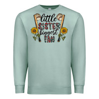 Seafoam little sister biggest fan Premium Sweatshirt - CowhideDigitalArt