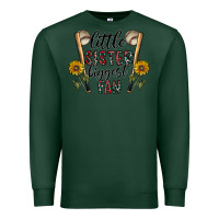Sports Green little sister biggest fan Premium Sweatshirt - CowhideDigitalArt
