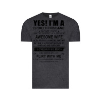 Vintage Black yes i'm a spoiled husband ..awesome wife t shirt Vintage Tee - linhVisuals