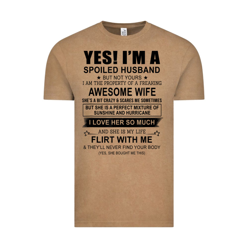 Yes I'm A Spoiled Husband ..awesome Wife T Shirt Vintage Tee by linhVisuals | Teevron