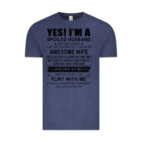 Vintage Denim yes i'm a spoiled husband ..awesome wife t shirt Vintage Tee - linhVisuals