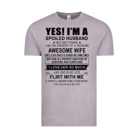 Vintage Zinc yes i'm a spoiled husband ..awesome wife t shirt Vintage Tee - linhVisuals