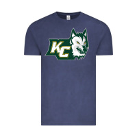 Vintage Denim keuka college wolf vectorized Vintage Tee - linhVisuals