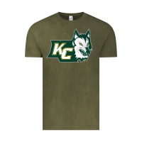 Vintage Olive keuka college wolf vectorized Vintage Tee - linhVisuals