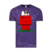 Cloud Purple peanuts the doghouse Vintage Tee - linhVisuals