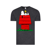 Vintage Black peanuts the doghouse Vintage Tee - linhVisuals
