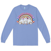 Colony Blue Happy easter bunny tails Long Sleeve Tee - RanaPortraitStore