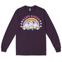 Plum Happy easter bunny tails Long Sleeve Tee - RanaPortraitStore