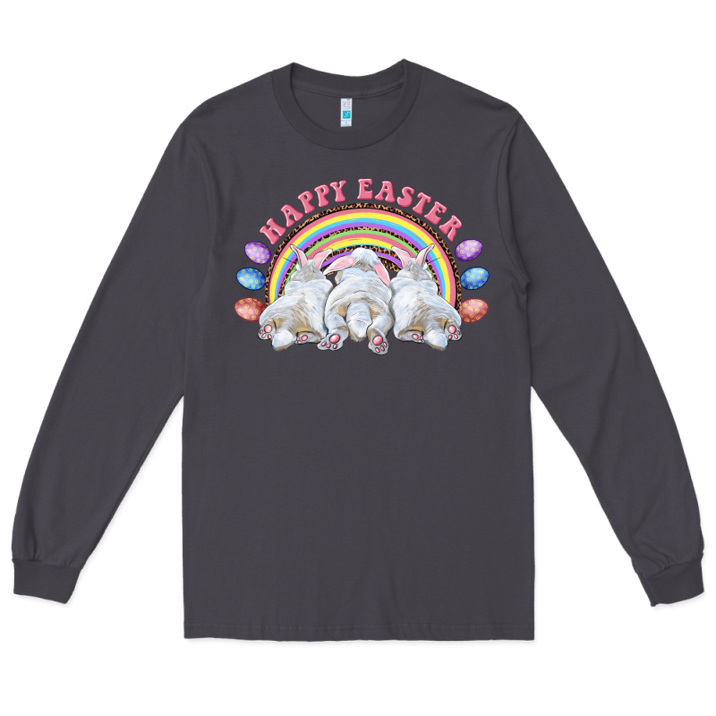 Happy Easter Bunny Tails Long Sleeve Tee by RanaPortraitStore | Teevron