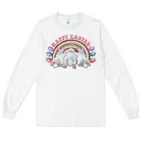 White Happy easter bunny tails Long Sleeve Tee - RanaPortraitStore