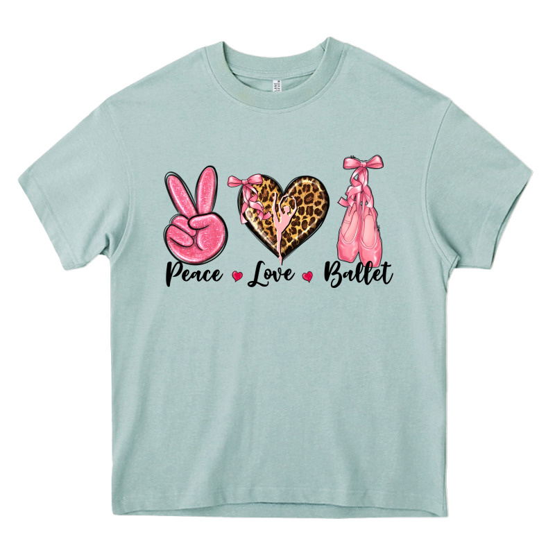 Peace Love Ballet Heavy Core Tee by NancyCooperArtShop | Teevron