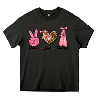 Asphalt peace love ballet Heavy Core Tee - NancyCooperArtShop