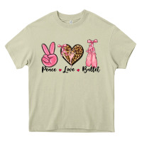 Mossy peace love ballet Heavy Core Tee - NancyCooperArtShop