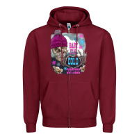 Burgundy skeleton baby it's cold outside Zipper Hoodie - FaDigitalArtStudio