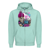 Seafoam skeleton baby it's cold outside Zipper Hoodie - FaDigitalArtStudio
