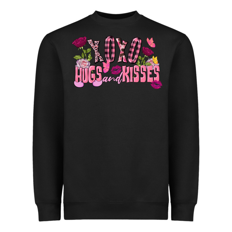 Xoxo Hugs And Kisses Valentine's Day Heavyweight Sweatshirt by FaDigitalArtStudio | Teevron