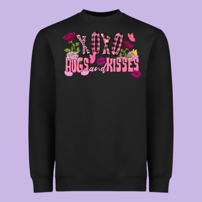 Xoxo Hugs And Kisses Valentine's Day Heavyweight Sweatshirt Designed By Fadigitalartstudio