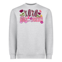 Heather Grey Xoxo hugs and kisses Valentine's Day Heavyweight Sweatshirt - FaDigitalArtStudio
