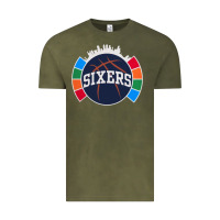 Vintage Olive sixers basketball Vintage Tee - linhVisuals