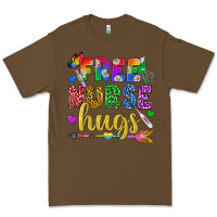 Cacao Free Nurse Hugs Pride LGBTQ+ Premium Tee - BundleAndBundleShop