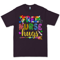 Plum Free Nurse Hugs Pride LGBTQ+ Premium Tee - BundleAndBundleShop
