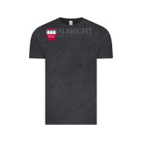 Vintage Black albright college vectorized Vintage Tee - linhVisuals