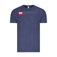 Vintage Denim albright college vectorized Vintage Tee - linhVisuals