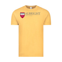 Vintage Mustard albright college vectorized Vintage Tee - linhVisuals