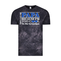 Cloud Black they call me papa because i'm too cool to be grandpa Vintage Tee - linhVisuals
