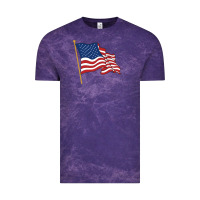 Cloud Purple American flag Vintage Tee - linhVisuals