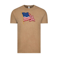 Vintage Coffee American flag Vintage Tee - linhVisuals